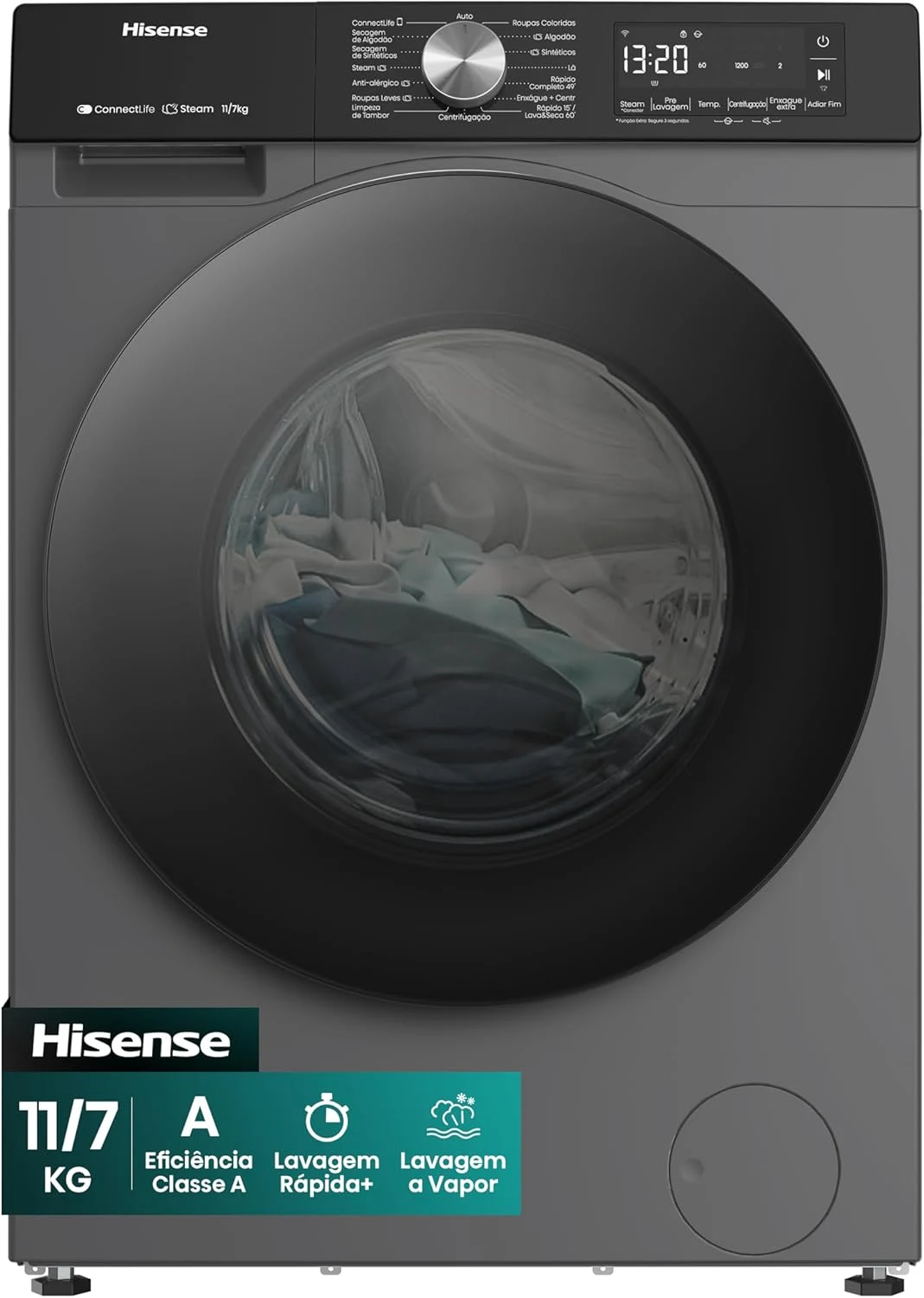 Hisense 11kg é uma das melhores Lava e Seca que encontramos no mercado